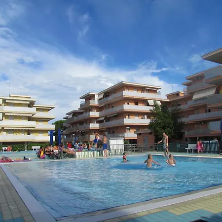 With Balcony In A With Pool Bibione